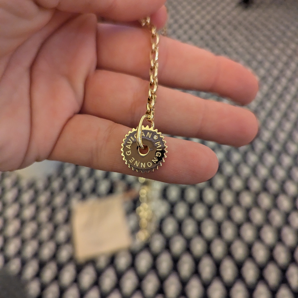 Mignonne Gavigan Gold and Pearl Double Chain Necklace - Picture 2 of 3